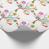 Baum mit Schneeflocken und Kardinälen Geschenkpapier (Ecke)