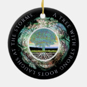 Baum mit starker Roots-Positive Nachricht Keramik Ornament (Hinten)