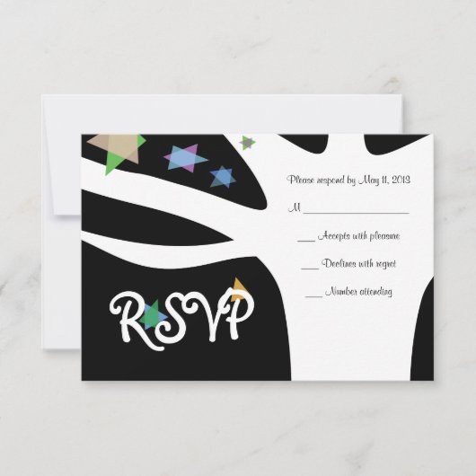 BAUM MIT STARS Bat Mitzvah Einladung (Vorderseite)