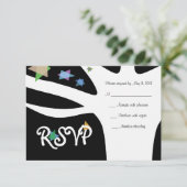 BAUM MIT STARS Bat Mitzvah Einladung (Stehend Vorderseite)