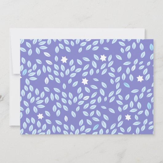 BAUM MIT STARS Bat Mitzvah Einladung (Rückseite)