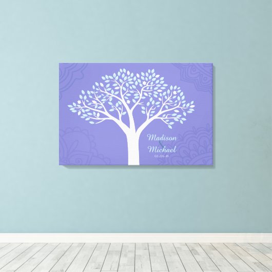 BAUM MIT STARS Jüdischer Hochzeitsplatz Leinwanddruck (Insitu (Holzboden))