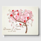 Baum mit Vögeln und Herz Gästebuch (Vorderseite)