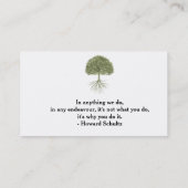 "Baum mit Wurzel-" eleganten Visitenkarten Visitenkarte (Rückseite)