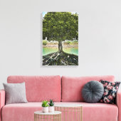 Baum mit Wurzeln durch Wasser Leinwanddruck (Insitu (Wohnzimmer))