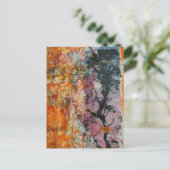 Baum-Mixed-Media-Collage Postkarte (Stehend Vorderseite)