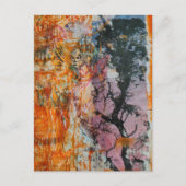 Baum-Mixed-Media-Collage Postkarte (Vorderseite)