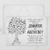 Baum-Moderne Einladungen (Vorne/Hinten)