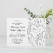 Baum-Moderne Einladungen (Stehend Vorderseite)