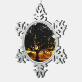 Baum morgens schneeflocken Zinn-Ornament (Rechts)