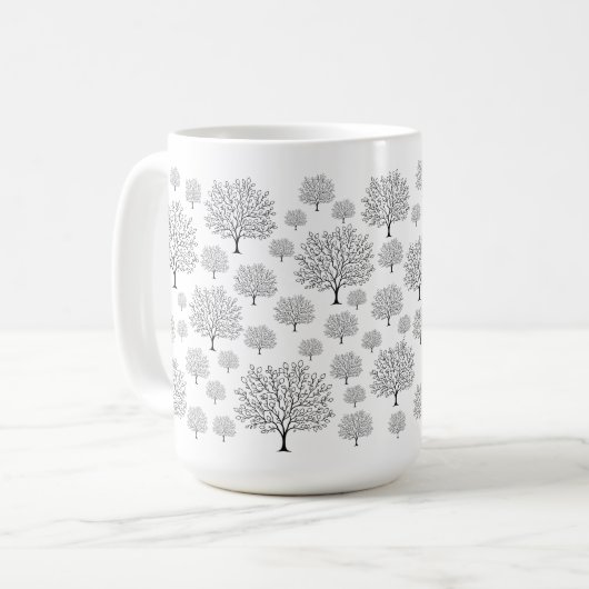 Baum-Muster Kaffeetasse (Vorderseite Links)
