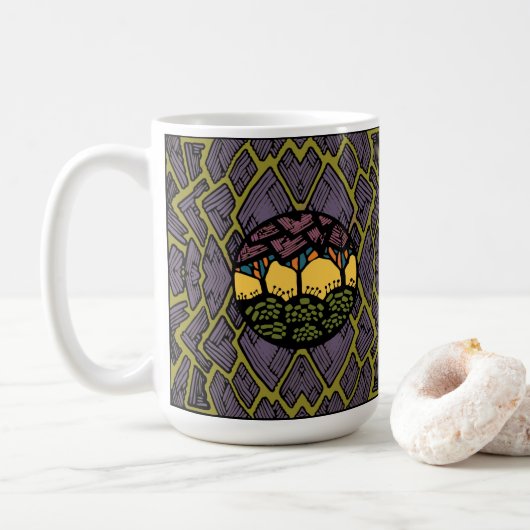 Baum-Muster Kaffeetasse (Mit Donut)