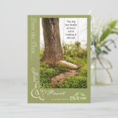 Baum n Schaukel Landhochzeit Save-the-Date-Einladu Save The Date (Stehend Vorderseite)