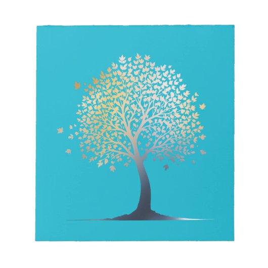 Baum Nature Environment Life Silhouette Style Notizblock (Vorderseite)
