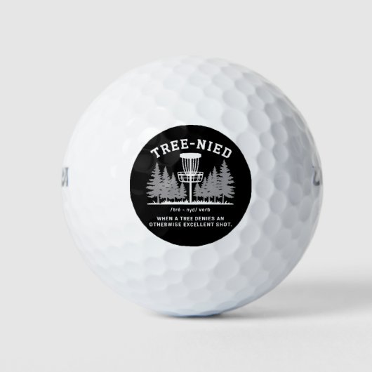 Baum Nied Disc Golf Lustiger Blöder Tree-nied  Golfball (Vorderseite)