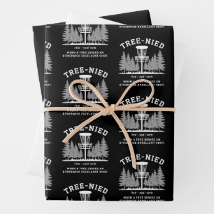 Baum Nied Disc Golf Lustiger Dummer Tree-nied  Geschenkpapier Set