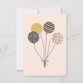 Baum niedliche Hunde mit Party-Hüte Ballons Geburt (Rückseite)