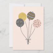 Baum niedliche Hunde mit Party-Hüte Ballons Geburt Dankeskarte (Rückseite)