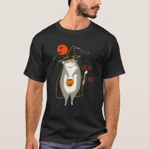 Baum Nur Niedliche Katzenhexe Halloween-Kostüm Kat T-Shirt