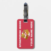 Baum-Nuss-Allergie-Alarm-Haifisch-Umbau für Gepäckanhänger (Rückseite vertikal)