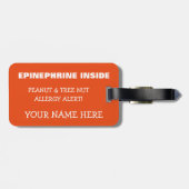 Baum-Nuss-Erdnuss-personalisierter Gepäckanhänger (Rückseite horizontal)