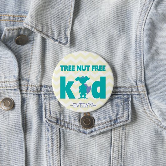 Baum-Nuss-freier Superheld-Mädchen-Knopf Button (Beispiel)