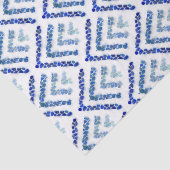 Baum-O-metrisches Seeglas - Blau Seidenpapier (Ausschnitt)