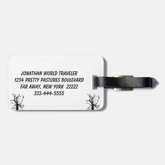 Baum-oberster abstrakter Gepäck-Umbau Gepäckanhänger (Rückseite horizontal)