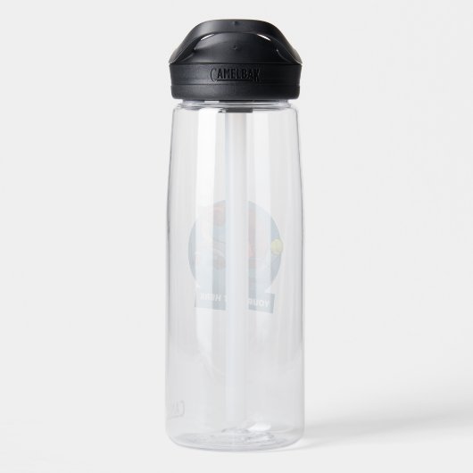 Baum- oder Edelmarder mit individuellem Text auf e Trinkflasche (Rückseite)