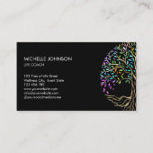 Baum of Life Coach Event Planner Kosmetik Visitenkarte (Rückseite)