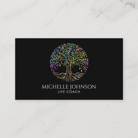 Baum of Life Coach Event Planner Kosmetik Visitenkarte (Vorderseite)