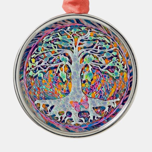 Baum of Life New Beginnings Amelia Carrie Ornament Aus Metall (Vorne)