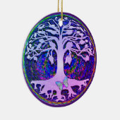Baum of Life New Beginnings Lila Amelia Carrie Keramik Ornament (Rechts)