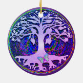 Baum of Life New Beginnings Lila Amelia Carrie Keramik Ornament (Hinten)