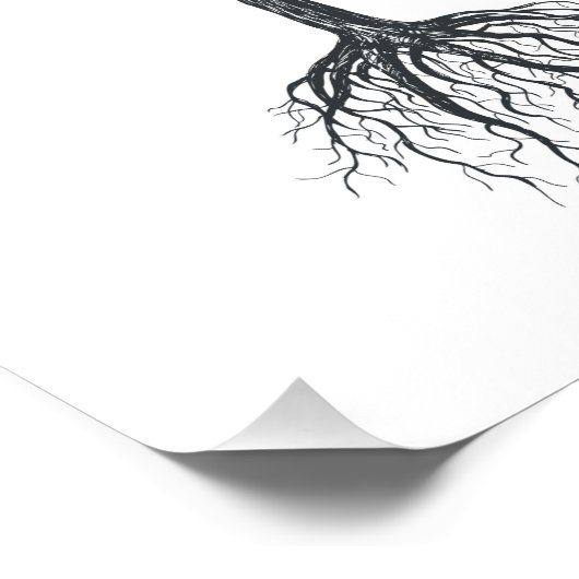 Baum ohne Blätter Fotodruck (Ecke)