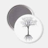 Baum ohne Blätter Magnet (Vorderseite/Rückseite)