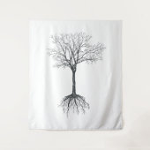 Baum ohne Blätter Wandteppich (Vorderseite)