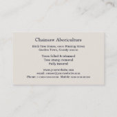 Baum-Operations-Geschäftskarte Visitenkarte (Rückseite)