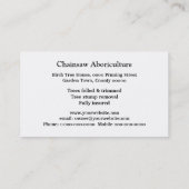 Baum-Operations-Geschäftskarte Visitenkarte (Rückseite)