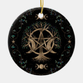 Baum Pentagram Mond Ornament (Vorne)