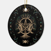 Baum Pentagram Mond Ornament (Links)
