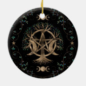 Baum Pentagram Mond Ornament (Hinten)