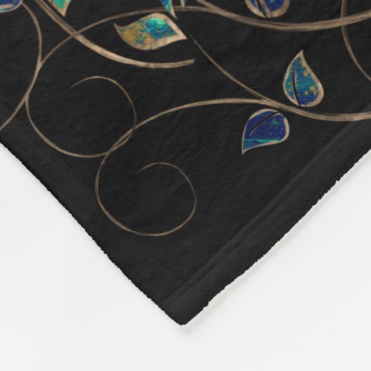 Baum Pentagram Mond Ornament Fleecedecke (Ecke)