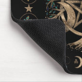 Baum Pentagram Mond Ornament Mousepad (Ecke)