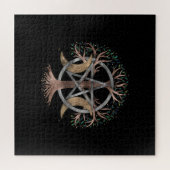Baum Pentagram Mond Ornament Puzzle (Horizontal)