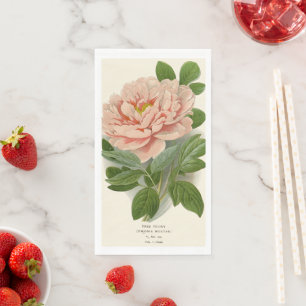 Baum-Pfingstrose – Elegantes Vintage Botanisches D Serviette