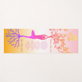 Baum-Pose Vrksasana Yogi-Silhouette wurzelt Natur Yogamatte (Vorderseite (Horizontal))