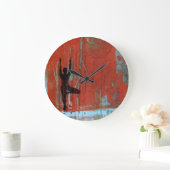 Baum-Pose-Yoga-Mädchen-runde Uhr (Zuhause)