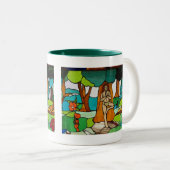 Baum-Pose-Yoga-Tasse Zweifarbige Tasse (VorderseiteRechts)