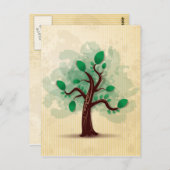 Baum Postkarte (Vorne/Hinten)